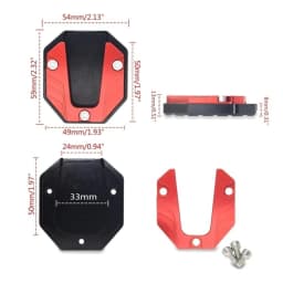 Motorcycle Bikes Kickstand Extender Foot Side Stand Extension Pad Support Plate