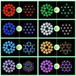U'King 4PCS 200W LED Par Light DMX512 18x8W RGBW LED Wash Light Effect Flat Light for DJ Disco Party Club Wedding Stage Light