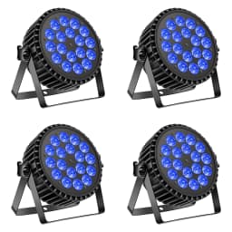 U'King 4PCS 200W LED Par Light DMX512 18x8W RGBW LED Wash Light Effect Flat Light for DJ Disco Party Club Wedding Stage Light