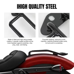 Black Motorcycle Rear Solo Seat Luggage Rack Support Shelf For Harley Sportster XL 883 1200 2004- 2015