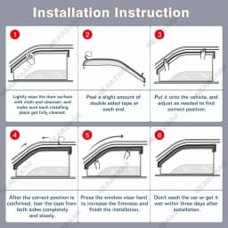 Wind Rain Deflectors 4pc For Vauxhall Mokka/Mokka X MK1 J13 12-20 5 Door Tinted