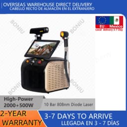 Soprano 808 2-in-1 semiconductor hair removal and laser tattoo removal machine with 10 target strips for painless hair removal