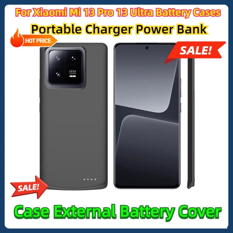 For Xiaomi Mi 13 Pro 13 Ultra Battery Cases 10000mAh Portable Charger Power Bank Cover For Xiaomi 13 Case External Battery Cover