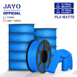 JAYO PLA Matte Filament 10 Rolls PLA 3D Printer Filament 1.75mm 1.1KG Neatly Wound Smooth Matte Finish Materials For FDM 3D