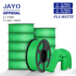 JAYO PLA Matte Filament 10 Rolls PLA 3D Printer Filament 1.75mm 1.1KG Neatly Wound Smooth Matte Finish Materials For FDM 3D