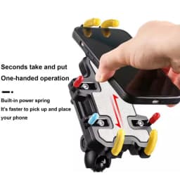 Motorcycle Electric Bike Mobile Phone Holder 360 Degree Rotatable Protective Bracket GPS Mount Phone Holder Shock Absorber
