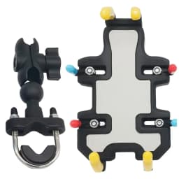 Motorcycle Electric Bike Mobile Phone Holder 360 Degree Rotatable Protective Bracket GPS Mount Phone Holder Shock Absorber