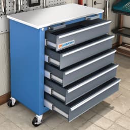 5-Drawer Tool Chest,Locking Metal Tool Cabinet with Drawer Liners,Non-slip Pearl Cotton Mat
