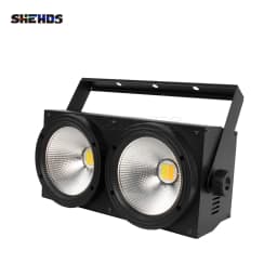 SHEHDS LED 2 Eyes 200W DMX Cool+Warm White COB High Power Blinder Stage Lamp for Theater Concert Decorative Effect Light