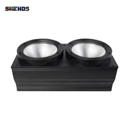 SHEHDS LED 2 Eyes 200W DMX Cool+Warm White COB High Power Blinder Stage Lamp for Theater Concert Decorative Effect Light