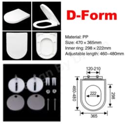Soft Close Square Toilet Seat Quick Release,Anti-Bacterial White+360° Adjustable Stainless Hinges, Simple Top Fixing Lid Loo WC