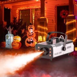 Gwong 1200W Fog Machine for DJ Show Wedding Halloween 6 LEDs RGB Colorful Fog Ejector Remote Smoke Machine Stage Effect Fogger Spray