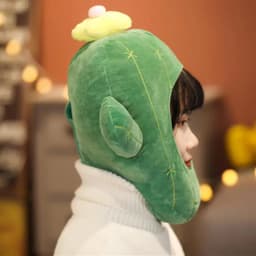 Funny Hat For Women Men Cactus Soft Plush Doll Headgear Hat Sleeping Toy For Holiday Items
