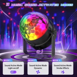 Gwong 3 LED Magic Ball Light Rotating Stage Light with Remote Control Effect Atmosphere Lamp for Concert Club Party DJ Show Lamp
