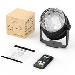 Gwong 3 LED Magic Ball Light Rotating Stage Light with Remote Control Effect Atmosphere Lamp for Concert Club Party DJ Show Lamp