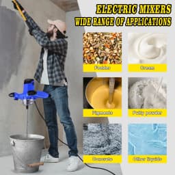 DayPlus 2600W 240V Concrete Mixer Machine Paddle Mixer,Handheld Portable Adjustable 6 Speed Stirrer Electric Mix Stirring Tool