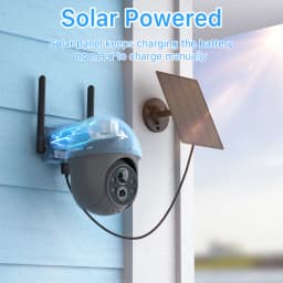 ANRAN 2K WiFi Camera 3/5MP Solar Panel Battery Camera,Free Basic Cloud Storage,Compatible Alexa,PIR Detection,Color Night Vision