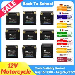 12V Lithium Motorcycle Battery LiFePO4 Built in BMS Maintenance Free for ATV UTV Jet Ski Snowmobile Honda Suzuki Kawasaki Yamaha