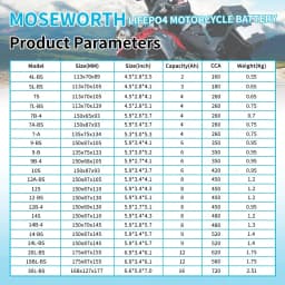 12V Lithium Motorcycle Battery LiFePO4 Built in BMS Maintenance Free for ATV UTV Jet Ski Snowmobile Honda Suzuki Kawasaki Yamaha