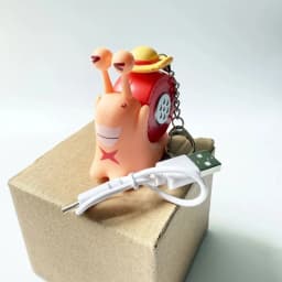 One Piece Den Den Mushi Model Toys Cartoon Luffy Sabo Ace Chopper Snail Shaped Phone Can Sound Recording Toys for Children Gifts