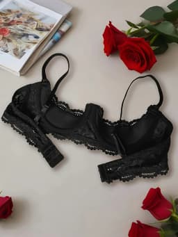 Women's Lace Open-Cup Underwire Bra, Soft, Skin-Friendly, Breathable, Plus-Size Sexy Lingerie