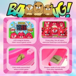 VATOS Whack Game Mole Mini Electronic Game 2 Hammers Pounding Toddler Toys for 3 4 5 6 7 8 Years Old Boys Girls Interactive Toy