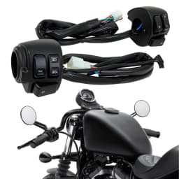 Motorcycle 1" 25mm Handlebar Control Switch Wiring Harness For Harley Sportster XL883 1200 Dyna V-ROD Softail 96-2012