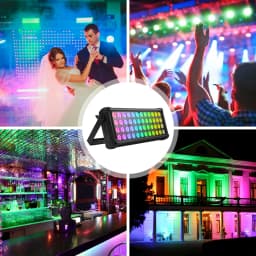 48LED Rainbow Effect Wall Lights 3 IN 1 Color Mixing Highlights LED Projection Light Building Exterior Outdoor Building Lighting
