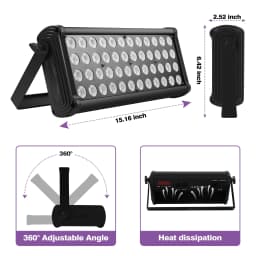 48LED Rainbow Effect Wall Lights 3 IN 1 Color Mixing Highlights LED Projection Light Building Exterior Outdoor Building Lighting