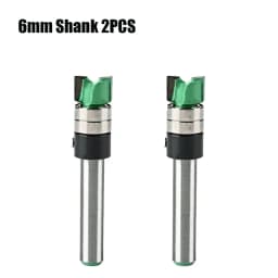 1PC/2PCS 6MM/6.35MM Shank Double-Bearing Trimming Milling Cutter Steel Blade Profile Bottom Milling Cutter For Precise Grooving