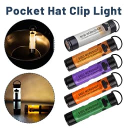 1PC Mini Flashlight Outdoor Key Clip Cap Ambient Led Long Endurance Disaster Relief Emergency 5050 Small Light Pocket