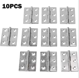 Stainless Steel Door Hinges, Silent Ball Bearing Hinges for Interior/Exterior Doors, Rustproof Cabinet Hardware, 10PCS Set