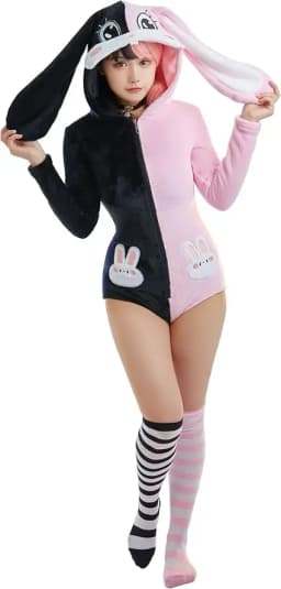MEOWCOS Onesie Pajamas Adult Animal One Piece Cosplay Suit for Womens Cotton Bodysuit Tops One Piece Halloween Costume