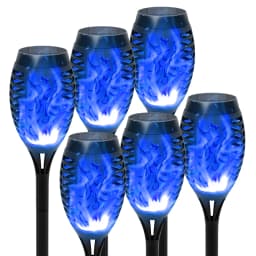Green Solar Flame Light Outdoor with Flickering Flame Waterproof Lawn Ground Inserted Landscape for Garden Decorations Yard Pati