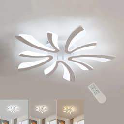 Dimmable LED Ceiling Light, 48W 5400LM Modern Living Room Lamp with Remote Control For Living Room,Dimmable 3000K-6500K