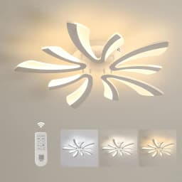 Dimmable LED Ceiling Light, 48W 5400LM Modern Living Room Lamp with Remote Control For Living Room,Dimmable 3000K-6500K