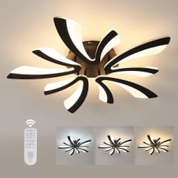 Dimmable LED Ceiling Light, 48W 5400LM Modern Living Room Lamp with Remote Control For Living Room,Dimmable 3000K-6500K