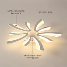 Dimmable LED Ceiling Light, 48W 5400LM Modern Living Room Lamp with Remote Control For Living Room,Dimmable 3000K-6500K