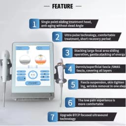 The Latest Generation HIFU 7D Multi-Functional 2-in-1 Ultrasonic Cannon Can Be Used for Facial Lifting, Skin Tightening, and Bod