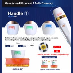 The Latest Generation HIFU 7D Multi-Functional 2-in-1 Ultrasonic Cannon Can Be Used for Facial Lifting, Skin Tightening, and Bod