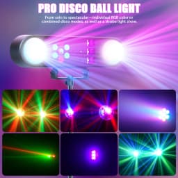 Yiflamefly Mini 5 in 1 Bracket Effect Light Mobile Stage Lighting Sound Control for DJ Shows Concerts Parties Bars KTV Ballroom