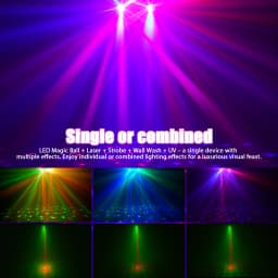 Yiflamefly Mini 5 in 1 Bracket Effect Light Mobile Stage Lighting Sound Control for DJ Shows Concerts Parties Bars KTV Ballroom