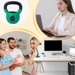 Kettlebell Pencil Holder Pen Holder Cups For Desktop Organizer Fun Desk Accessories For Women Men Adults Fitness Enthusiasts