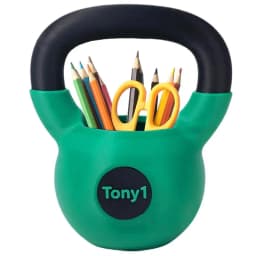 Kettlebell Pencil Holder Pen Holder Cups For Desktop Organizer Fun Desk Accessories For Women Men Adults Fitness Enthusiasts