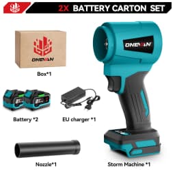 ONEVAN 300000RPM Brushless Electric Turbo Blowers Jet Fan 400M/S Leaf Blower Dust Blowing Tool For Makita 18V Battery Pin