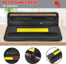 Vacuum Sealer Machine for Dry/Wet Food Vacuum Sealer with 30cm Seam & Built-in Cutter for High-Speed Continuous Working, Easy Op