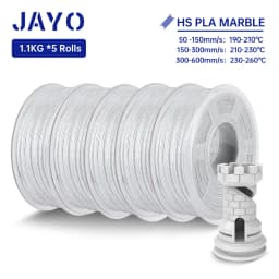 JAYO PLA Filament 5Rolls PLA Marble 3D Printer Filament 1.75MM For FDM 3D Printer High Speed Marble Texture 3D Printing Material