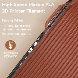 JAYO PLA Filament 5Rolls PLA Marble 3D Printer Filament 1.75MM For FDM 3D Printer High Speed Marble Texture 3D Printing Material