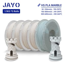 JAYO PLA Filament 5Rolls PLA Marble 3D Printer Filament 1.75MM For FDM 3D Printer High Speed Marble Texture 3D Printing Material