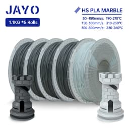 JAYO PLA Filament 5Rolls PLA Marble 3D Printer Filament 1.75MM For FDM 3D Printer High Speed Marble Texture 3D Printing Material